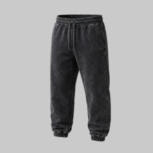Vintage Wash Denim Sweatpants Manufacturer
