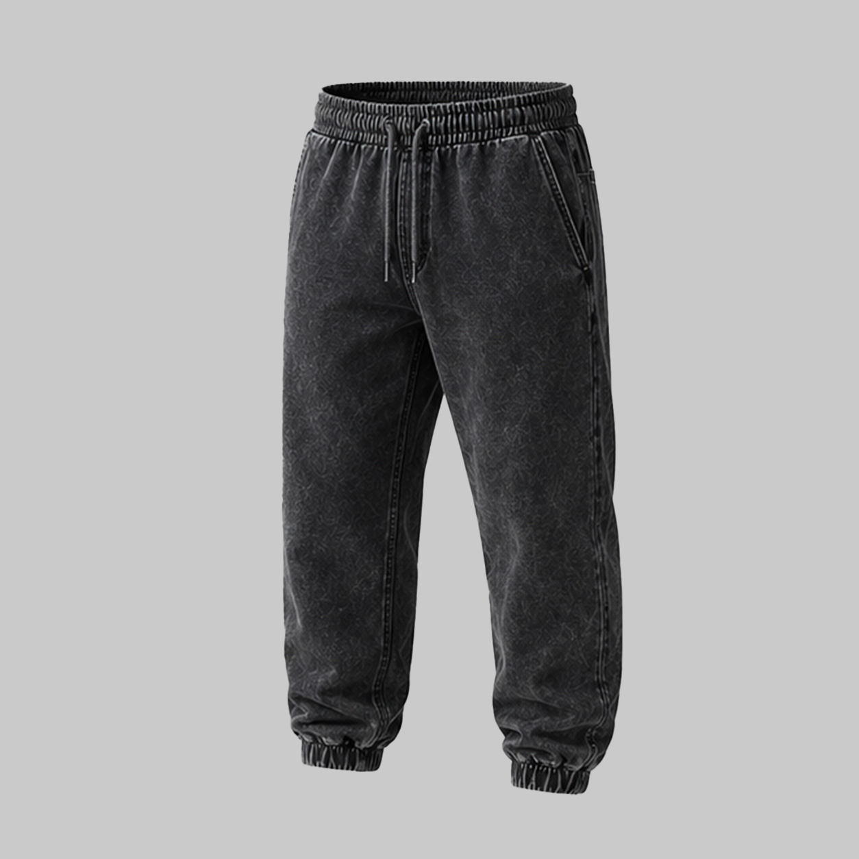 Vintage Wash Denim Sweatpants Manufacturer