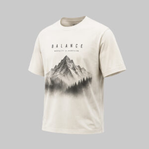 Balance Mountain Artwork Custom Printed T-Shirt Manufacturer