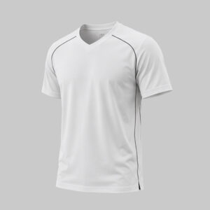 Contrast Piping V-Neck Casual T-Shirt Manufacturer
