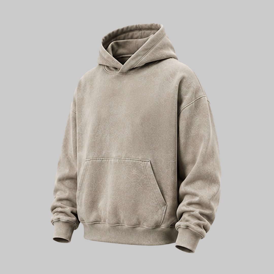 Embossed Washed Oversized Hoodie Manufacturer