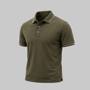 Heritage Olive Tipped Polo Shirt Manufacturer