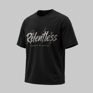Relentless Typography Custom Printed T-Shirt Manufacturer