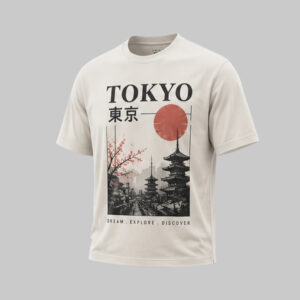 Tokyo Cityscape Graphic Custom Printed T-Shirt Manufacturer